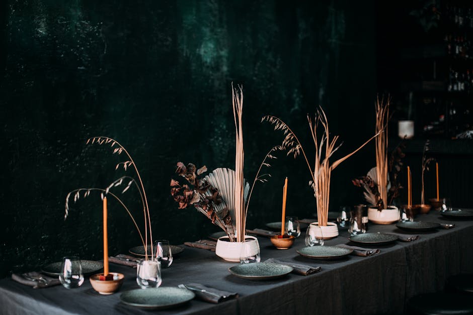 Elegant casino event setting with tables and sophisticated lighting